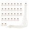 No Mess White Throw Streamers for Birthday Party, Wedding Reception, Grand Opening (30 Pack)